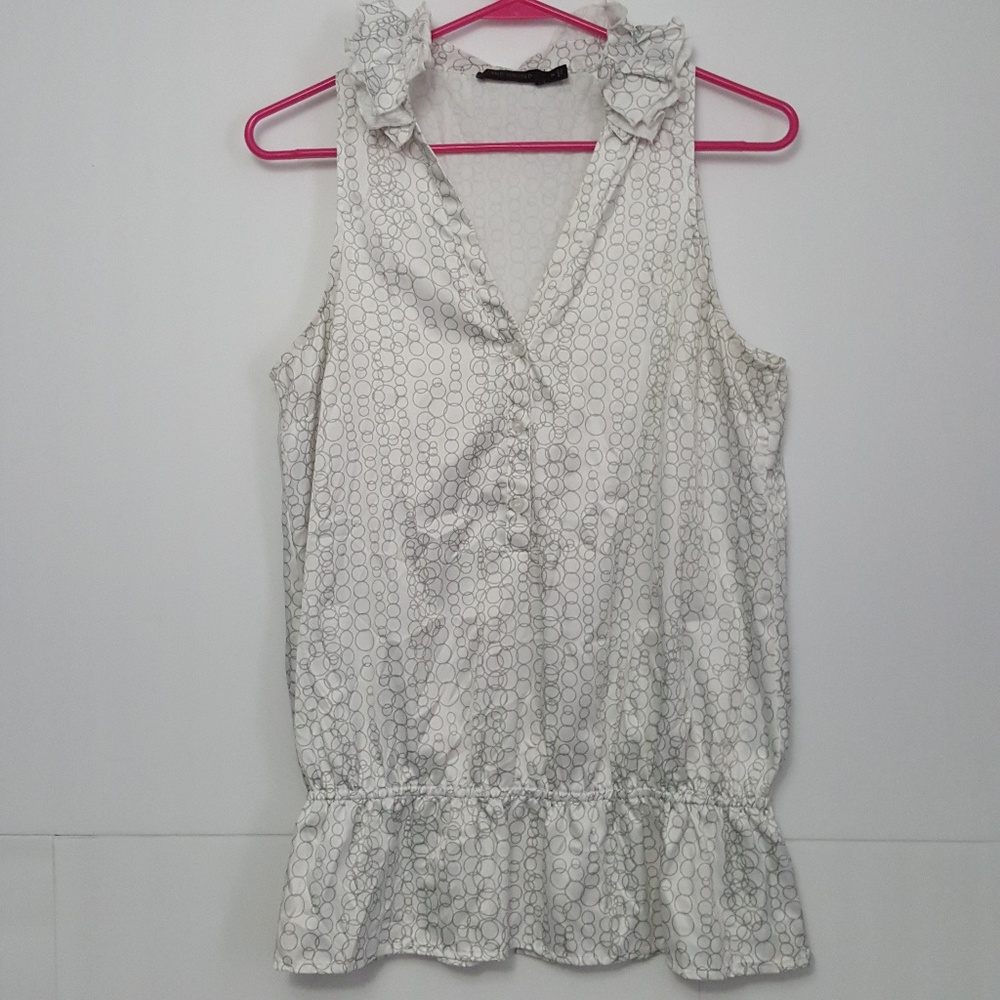 The Limited White Circles Top